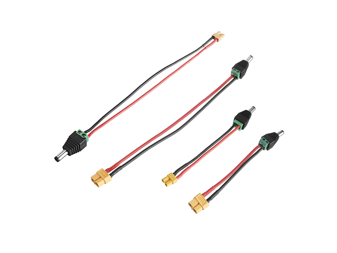 Cabo Conector Xt30 de 10 Cm para Carregador Uruav Dc 5,5 Mm X 2,5 Mm Fêmea para Amass Xt30/xt60 Fêmea. MDUG