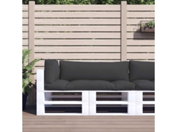 Vidaxl Almofadões Para Sofás De Paletes 3 Pcs Tecido Preto