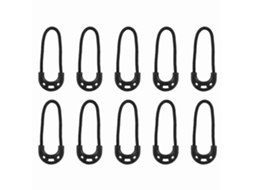 Puxadores de Zíper Pequenos Preto Edc 10un