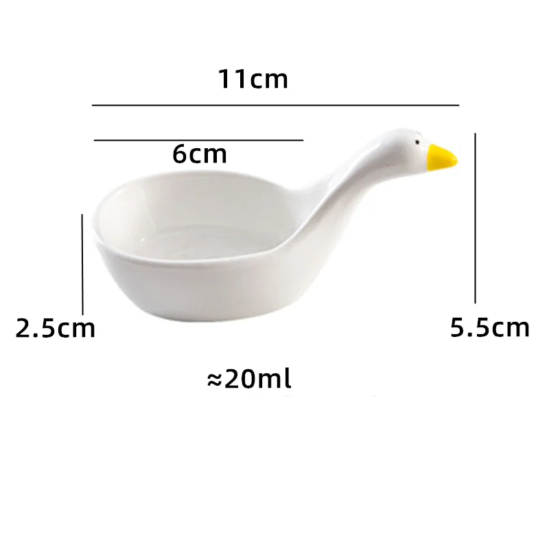 Mini Molheiras de Cerâmica em Formato de Cisne, Design Delicado, Acessórios de Cozinha Requintados MDUG (3 Peças)