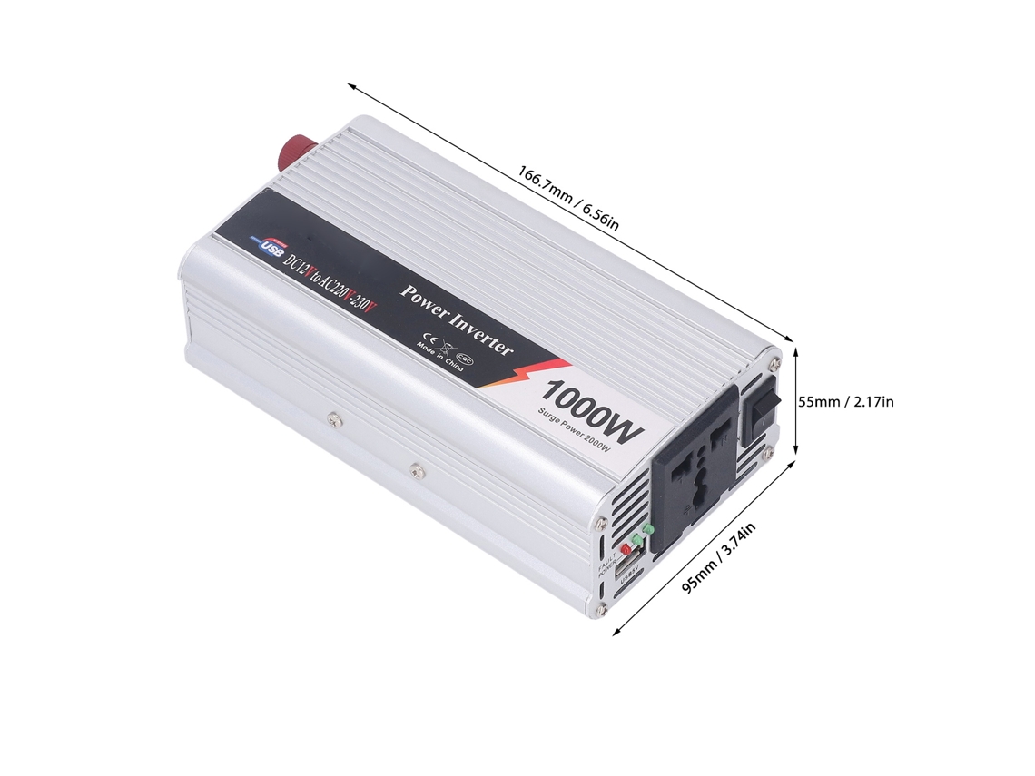 Laxiscreed Conversor De Energia 1000w Com Usb Para Carro Para Viagens E Uso Diário