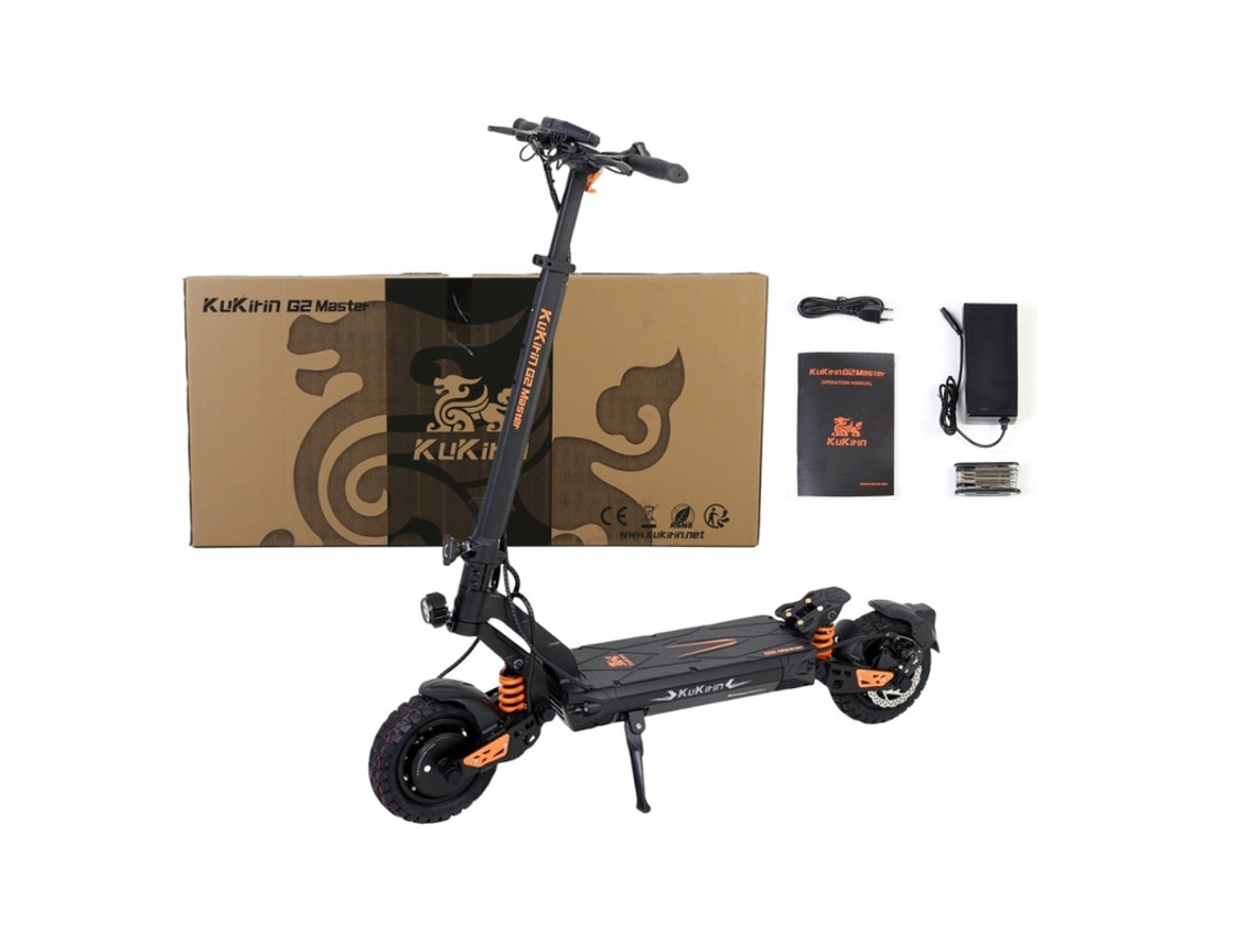 Trotinete Elétrica KUKIRIN G2 Master (2000 W - Autonomia: 70 Km - Preto)