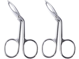Pinça Para Sobrancelhas Com Pontas Oblíquas, Conjunto De 2 Unidades, Aço Inoxidável