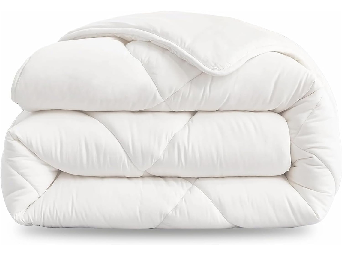 Edredón Relleno Nórdico De Fibra Hueca Para Cama 135/150, Antiácaros Y Antialérgico 400gr/m² Otoño Invierno (blanco 220x220cm)
