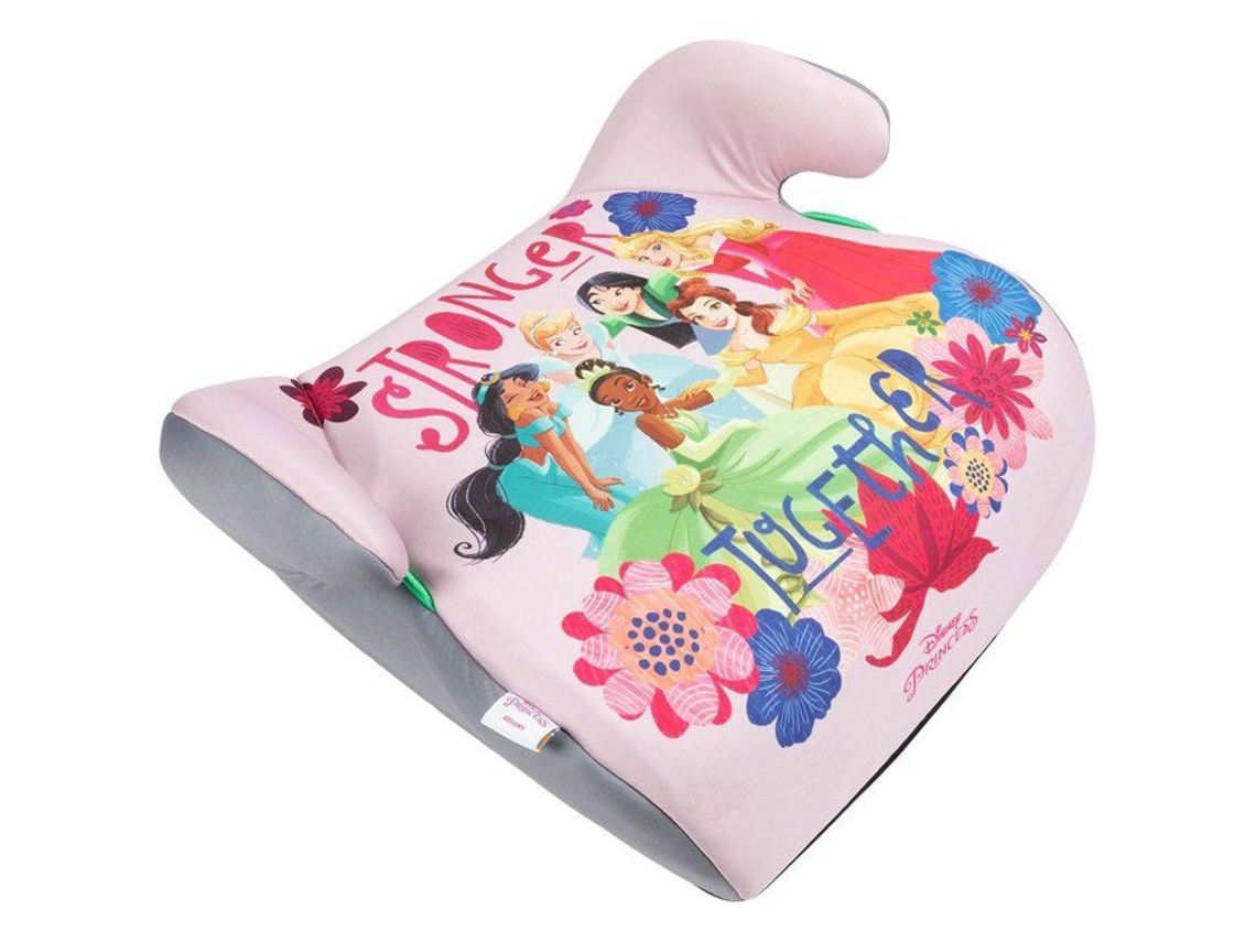 Assento De Carro Elevatório Disney Princess I Size Ece R129 Segurança Infantil 125 150 Cm, Gráfico Princesa, Fundo Rosa Tataway