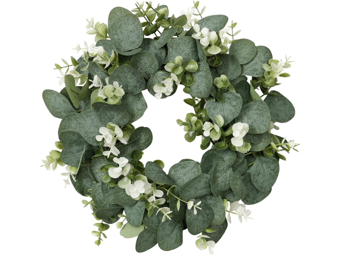 Guirlanda Artificial de Eucalipto para Porta Entrada, Porta e Janela Estilo Fazenda, Guirlanda de Folhas Verdes, Decoração de Festas BRILVIBERA
