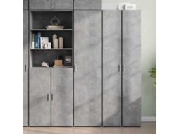 Vidaxl Armário Alto 45x42,5x185 Cm Derivados De Madeira Cinza Cimento