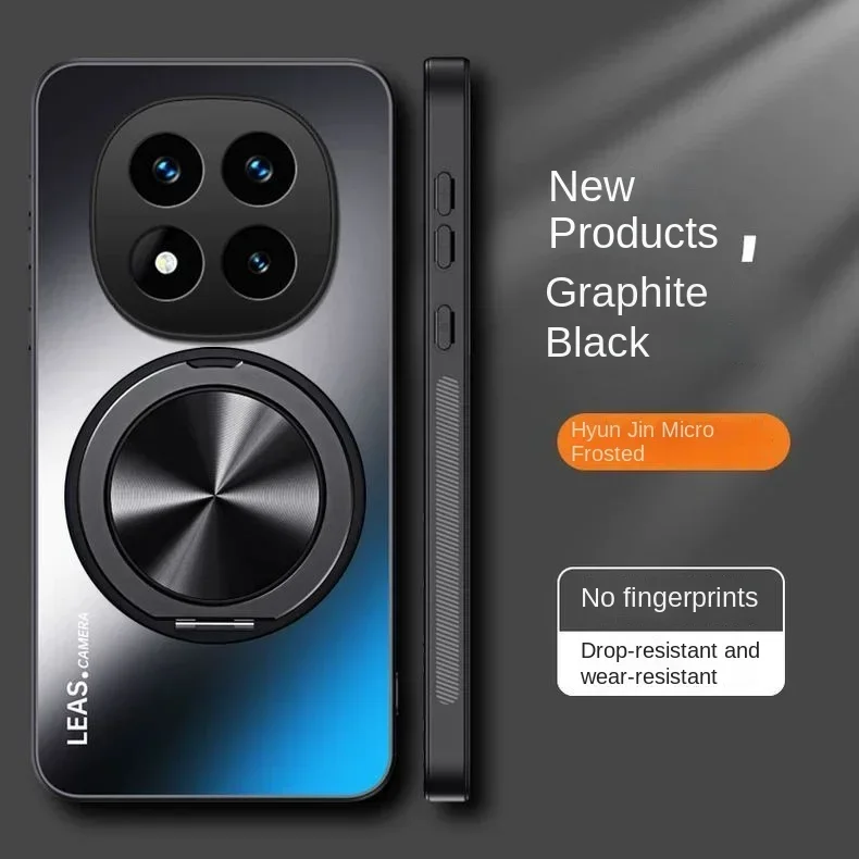 (preto, Redmi Note 13 4g) Capa Rígida Para Celular Com Suporte Magnético Para Carro, À Prova De Choque E Com Acabamento Fosco.