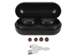 Fone de Ouvido Tradutor Bluetooth Mali com 74 idiomas e 70 acentos, Redução de Ruído, Sem Fio com App Preto