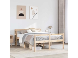 Vidaxl Cama Para Idosos Com Cabeceira 160x200 Cm Pinho Maciço