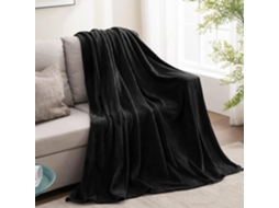 Cobertores De Lã Pretos, Tamanho Casal, Para Sofá E Cama, Cobertor Felpudo E Aconchegante, Cobertores Leves Supermacios E Quentes,-aquaforge