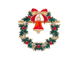 Anel Guardanapo Natal Coroa Árvore Floco Neve