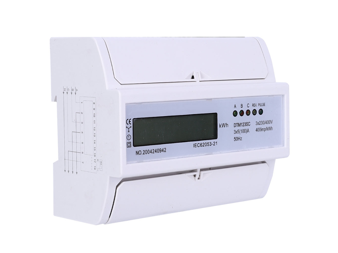 Laxiscreed Medidor De Energia Trifásico Digital Para 230/400v E 5 A 100a