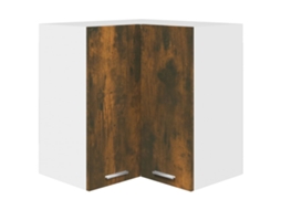 Conjunto 1 Armário De Canto Suspenso Vidaxl Marrom Derivados De Madeira (57 X 57 X 60 Cm)