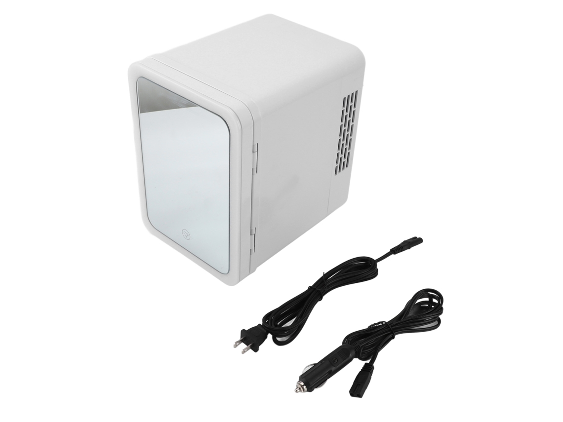 Laxiscreed Espejo De Beleza Refrigerado 4l, Mini Fridge 2-em-1 Quente E Frio Para Carro E Casa