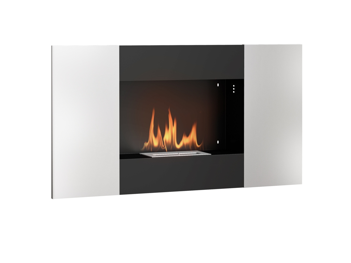 Fogão a Bioetanol de Parede 0.9l em Aço Inoxidável, 100x15x54 cm, preto e prata BTFORUS