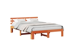Estrutura da Cama com Cabeceira Marrom Cera 160x200 cm MAISON EXCLUSIVE