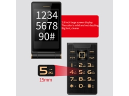 Celular Flip para Idosos 3 polegadas Dual Sim Tela Dupla Bateria 5900mah Lanterna Led S/MARCA