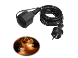 Rebe-extensão De Cabo Tomshine 3m Ip65 Resistente À Água 85-265v 1400w Para Luzes Led De Cadeia