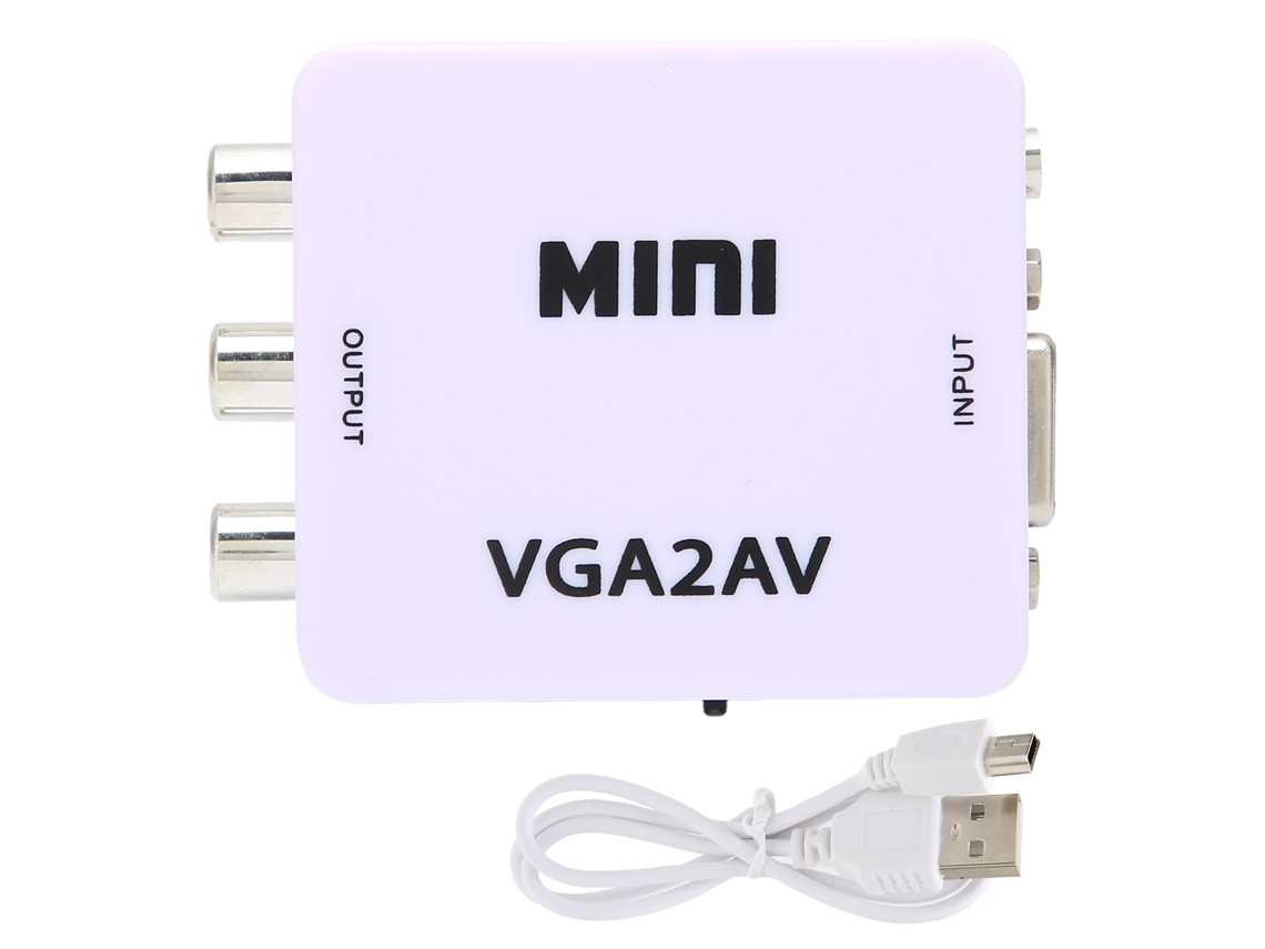 Adaptador Mali VGA para AV 1080p 165MHz Cabo de Dados para TV e PC