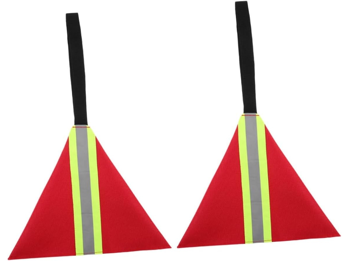 Conjunto De 2 Bandeiras De Segurança Refletoras Para Caiaque No Mar, Bandeira De Advertência Para Stand-up