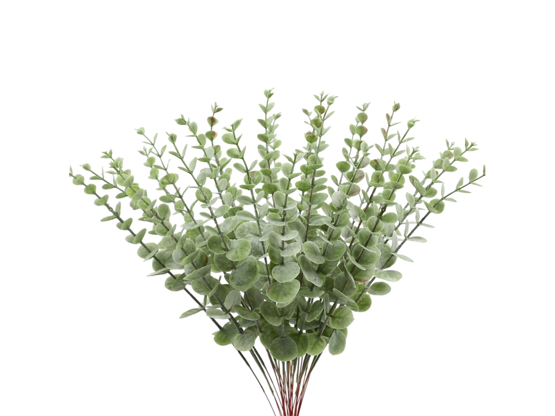 Laxiscreed Folhas De Eucalipto Artificial De 24 Peças Para Decoração De Arranjos Florais Indoor