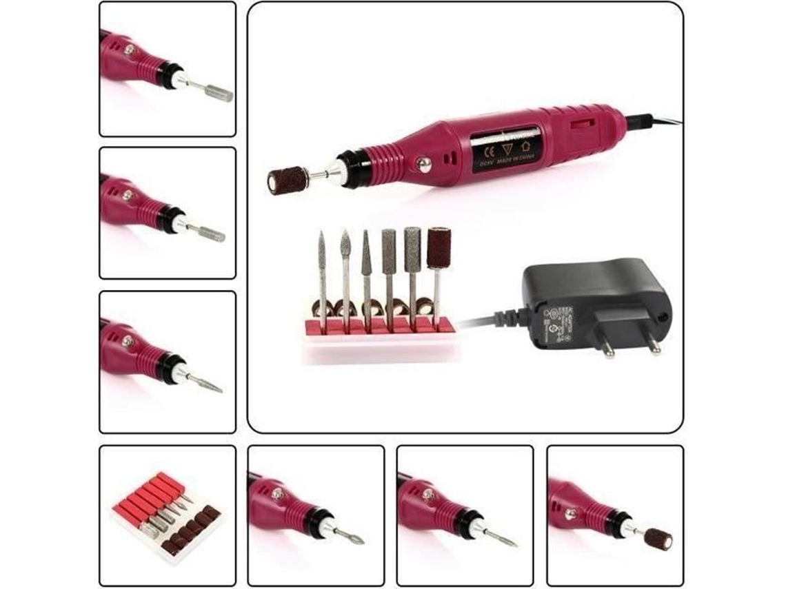 Kit de lixadeira elétrica profissional para manicure com pontas de lixa 220-240V HAUTSTORE