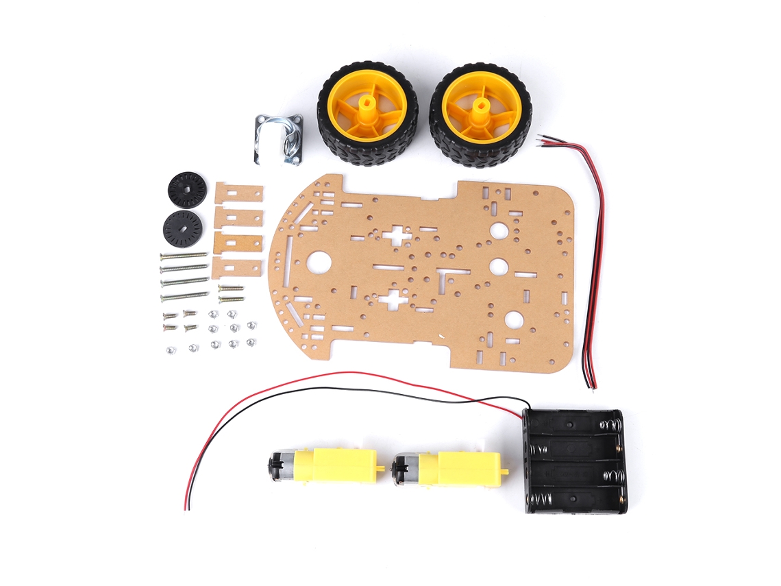 Kit Diy Chassis Carro de Rastreamento com Motor, Codificador e Rodas S/MARCA
