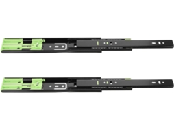 2 Peças De Corrediças Telescópicas Silenciosas E Largas Com Extensão Total Para Gavetas Cômoda Cozinha