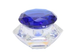 Copo De Cristal Para Líquido Acrílico De Unhas Com Tampa Portátil Ferramenta De Manicure Azul Royal