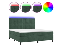 Box Spring Bed, Box Spring Beds Vidaxl Verde Veludo (160 X 200 Cm)