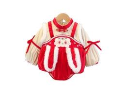 Roupas de Natal Coelho Pequeno Macacão de Inverno Engrossado Macacão Infantil 90Cm