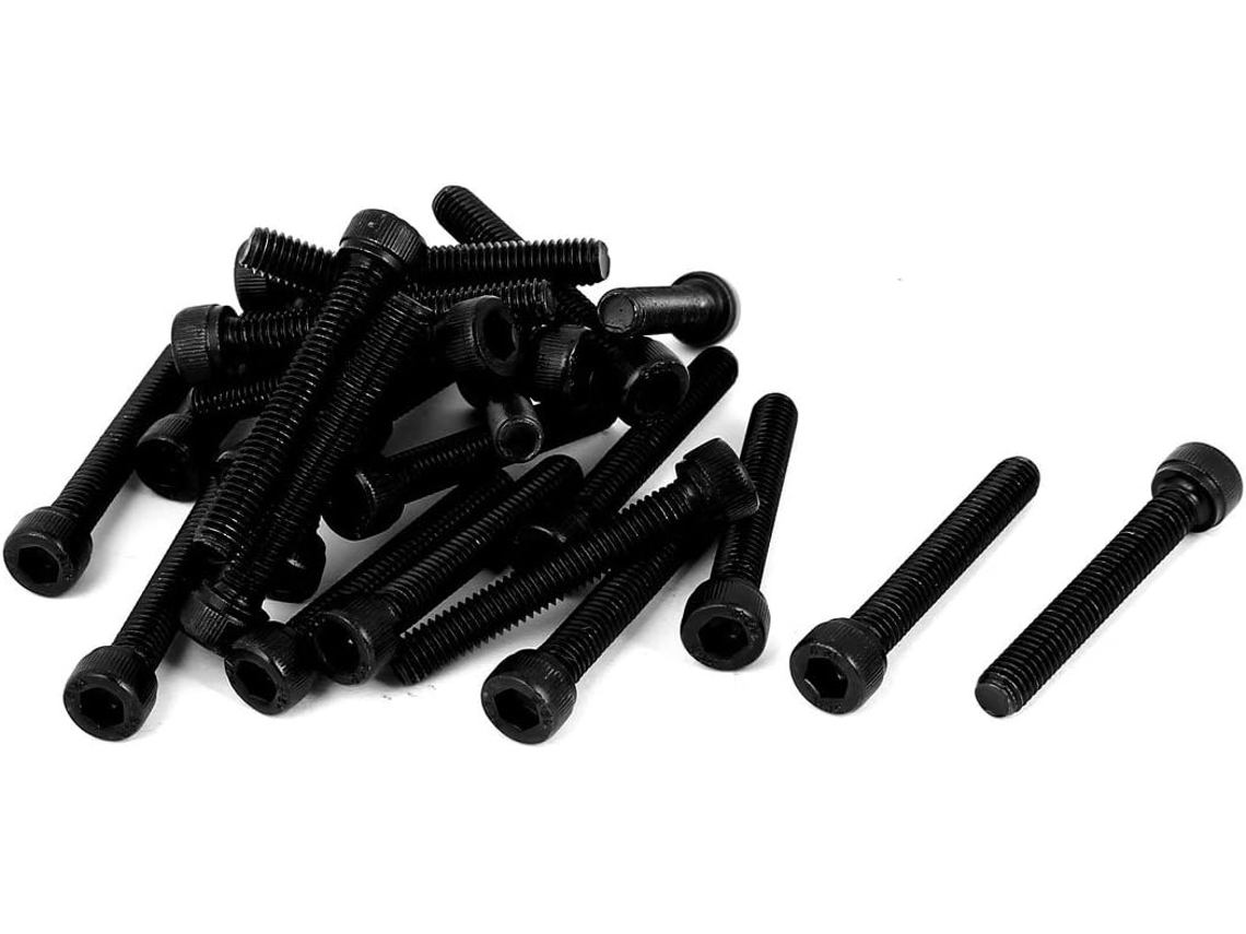 Parafusos de Cabeça Sextavada com Rosca Completa M6x 40mm da Sourcingmap, Pac. 25 Unid CHABERLU