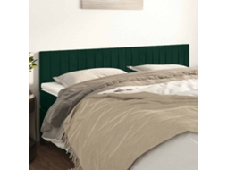 Vidaxl Cabeceiras Verde-escuro 180x5x78/88 Cm Veludo