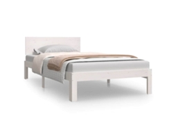 Bed Frame, Bed Frames Vidaxl Branco Madeira De Pinho (100 X 200 Cm)