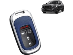 Capa Metálica Para Chave De Carro Compatível Com Honda Civic Cr V Hr 2023-2026 Pilot 2025-passport 2025-2026 Azul