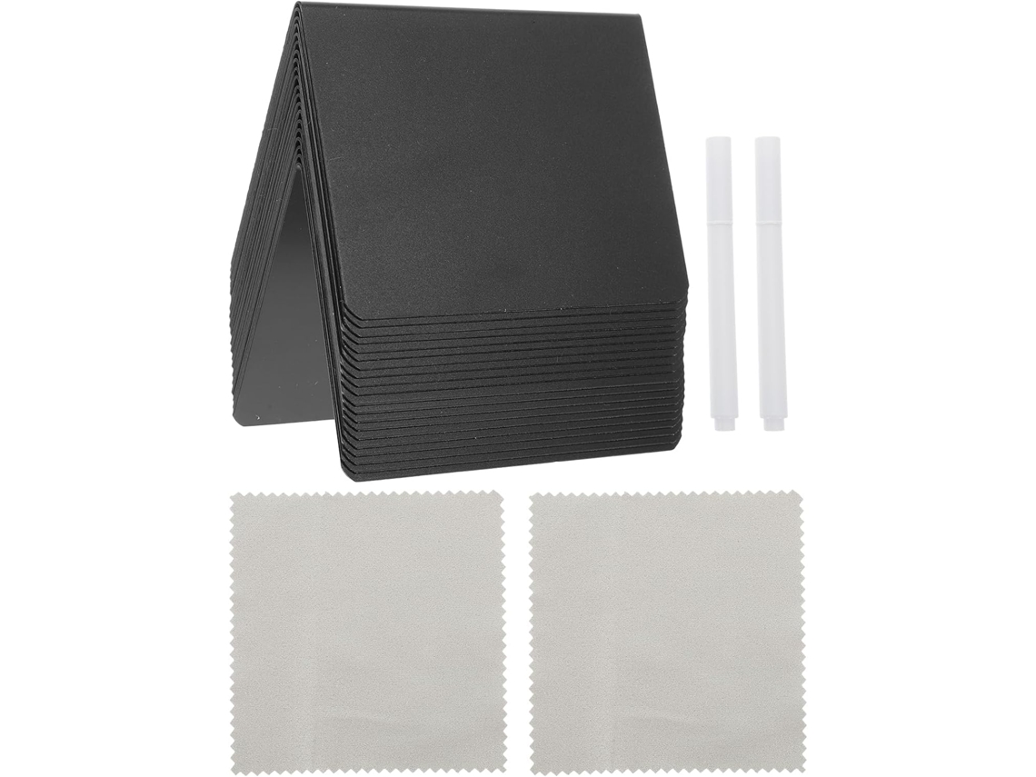 Quadro negro Pequeno de Dupla Face Stobaza com Suporte, Portátil e Apagável, Ideal para Aniversários. Inclui M