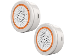2026 2 Peças Tuya Zigbee Alarme De Sirene Inteligente Com Sensor De Temperatura E Umidade Para Segurança Residencial Com Alertas Estroboscópicos