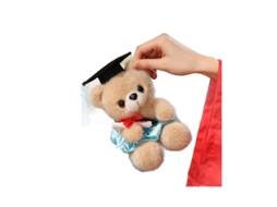 Buquê de Urso de Formatura Pelúcia Presente de Graduação para Namorada Rosa Choque CHABERLU (conjunto Completo)