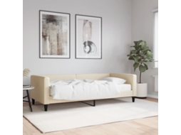 Vidaxl Sofá-cama Com Colchão 90x200 Cm Tecido Cor Creme