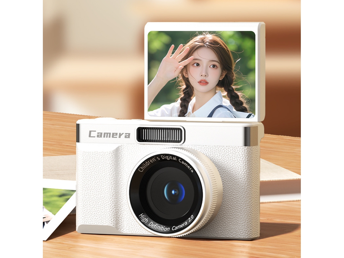 Câmera Digital de Alta Definição, Branca Memória de 64 Gb + Leitor de Cartão + 2 Adaptadores Android YUNZII