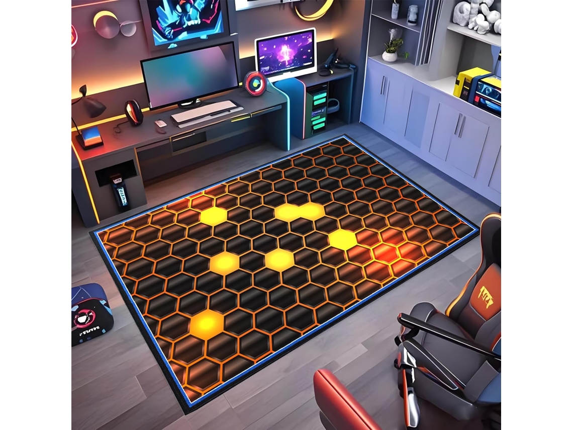 Tapete Protetor Cadeira Gamer 70 X 120 Cm Piso Parquet Cadeiras Escritório, Gamer, Piso,