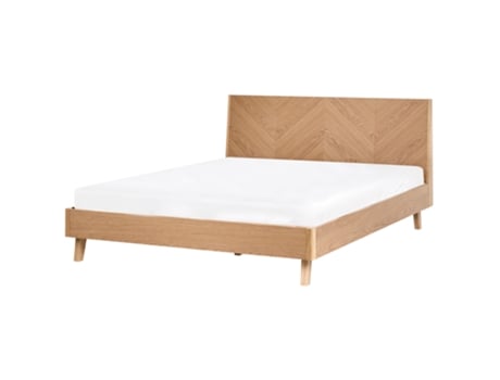Cama Beliani Wizernes De Mdf Marrón 164x212x92