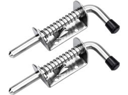 Fechadura De Segurança Com Ferrolho Deslizante, Em Aço Inoxidável 304, Com Mola, 128x47mm, Para Portas E Armários