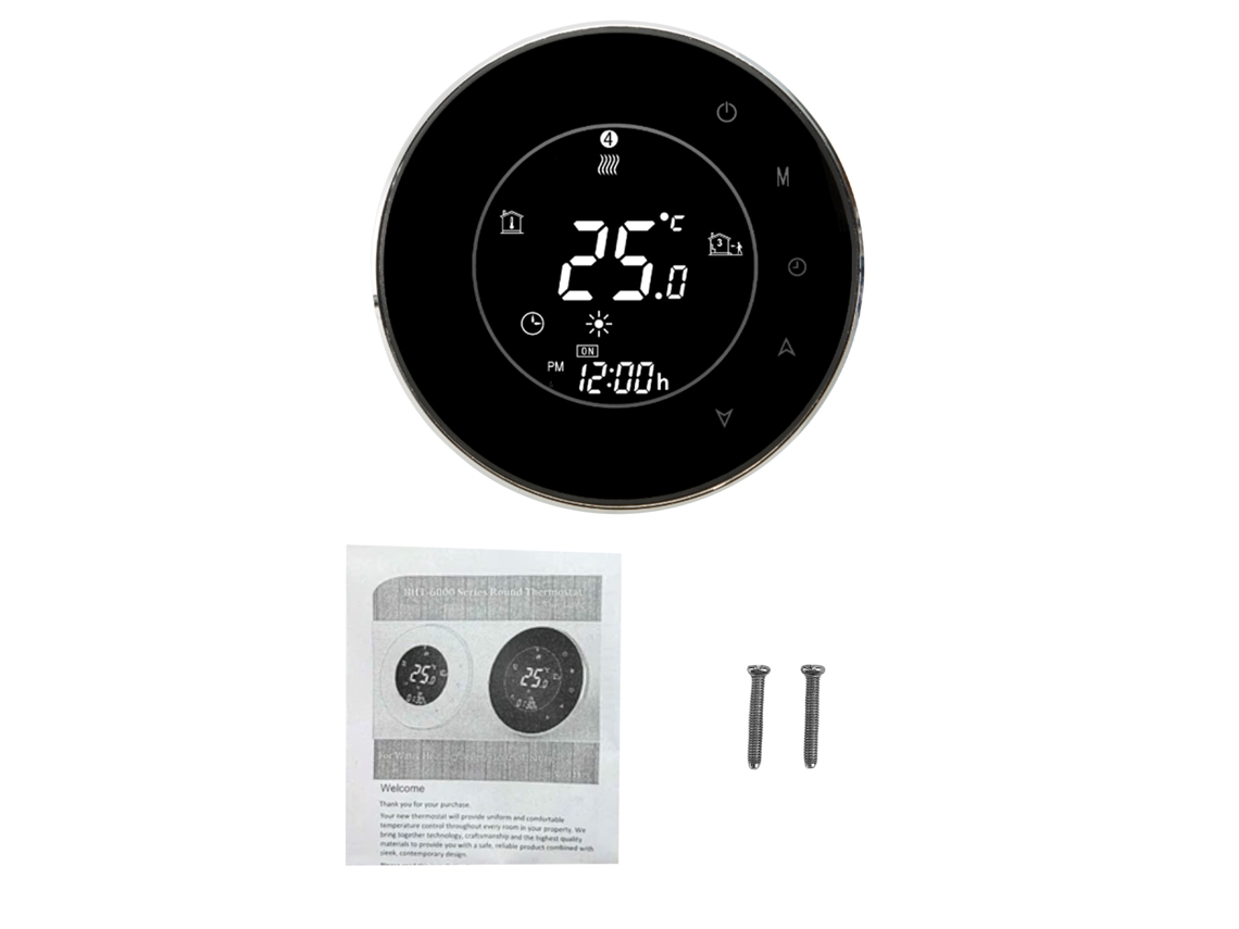 Termostato inteligente com Wi-Fi (controle remoto, ampla compatibilidade de voltagem)
