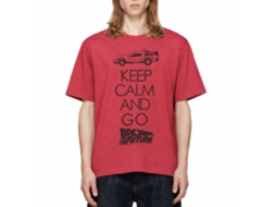 Rockinstone Back To The Future Movie Keep Calm Heather Red Adult T-shirt Size:s