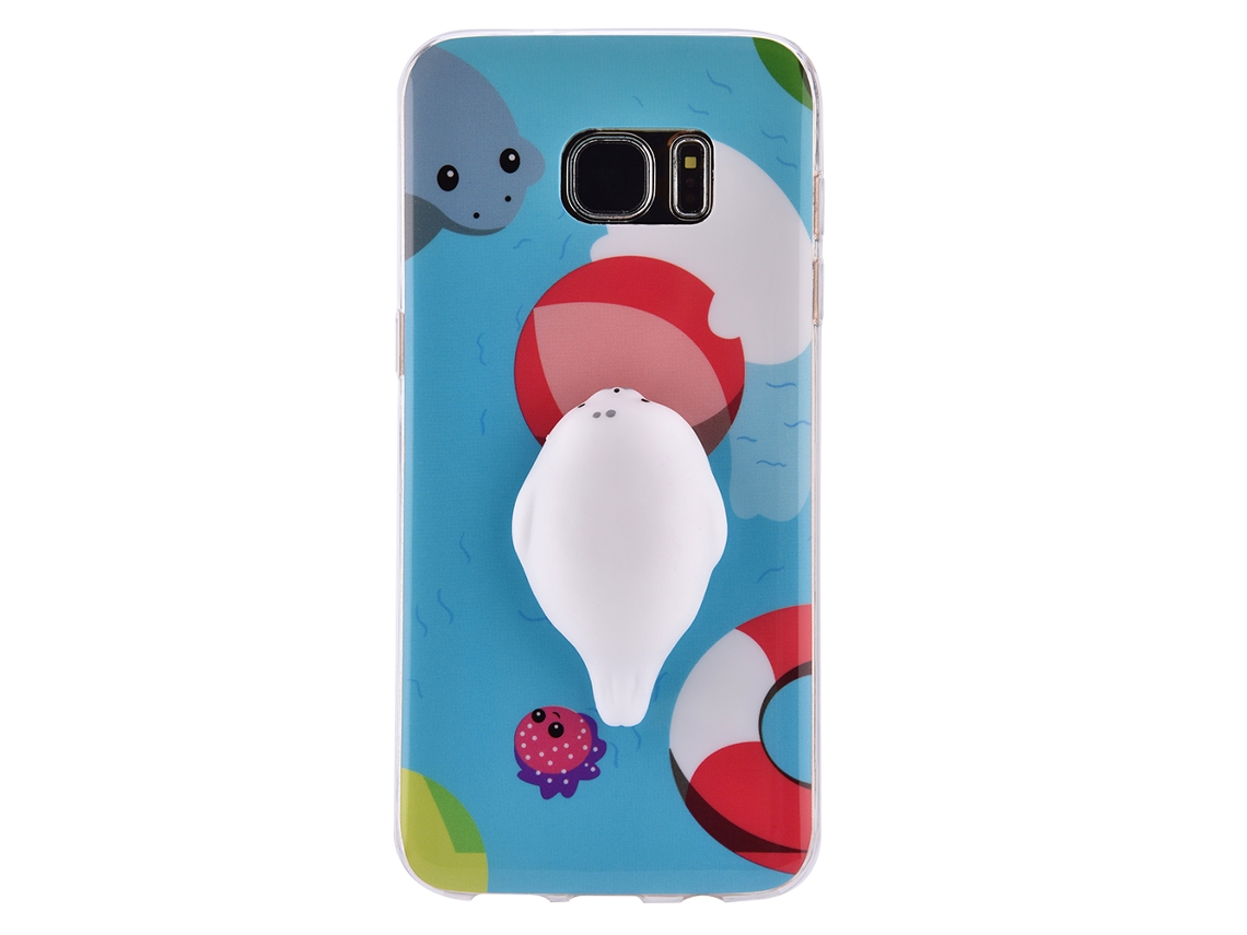 Capa de silicone para Samsung S7 Edge, proteção anti choque, EOOCOO