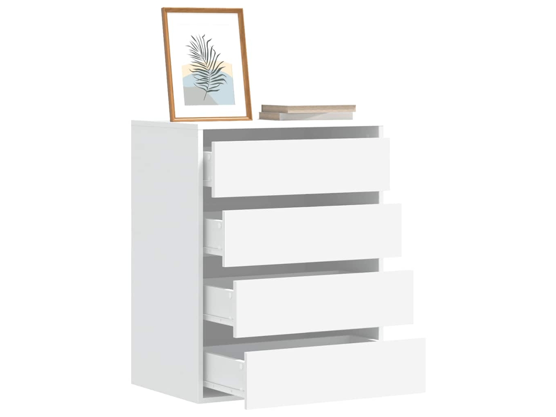 Vidaxl Cómoda 60x41x76 Cm Derivados De Madeira Branco