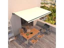 Vidaxl Toldo Retrátil Automático 500x350 Cm Cor Creme