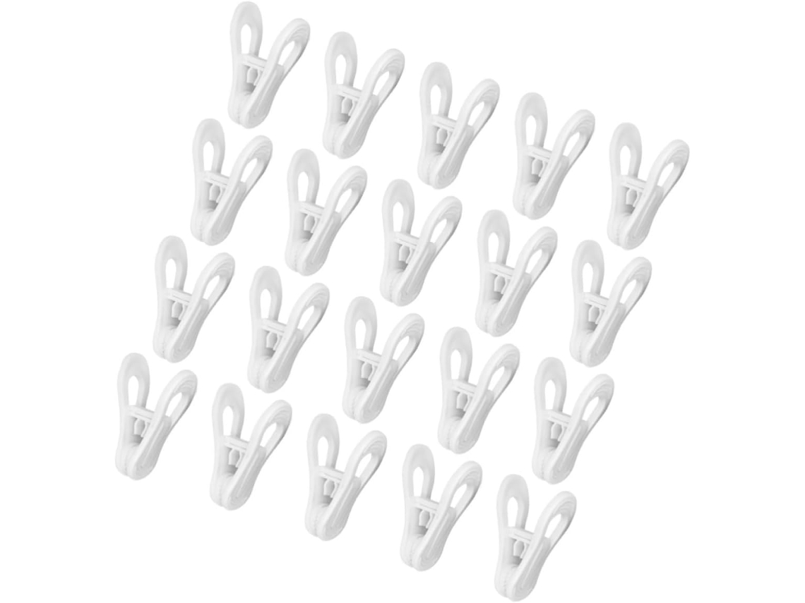Lioobo Prendedores De Roupa Grandes Plástico Branco, 30-unidades, Resistentes Ao Vento, Ideais Para Colchas E Artesanato